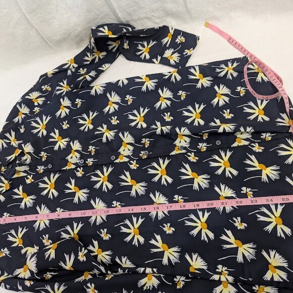 Daisy button up blouse, Navy blue Banana Republic, women's size extra small C3 - Picture 11 of 11